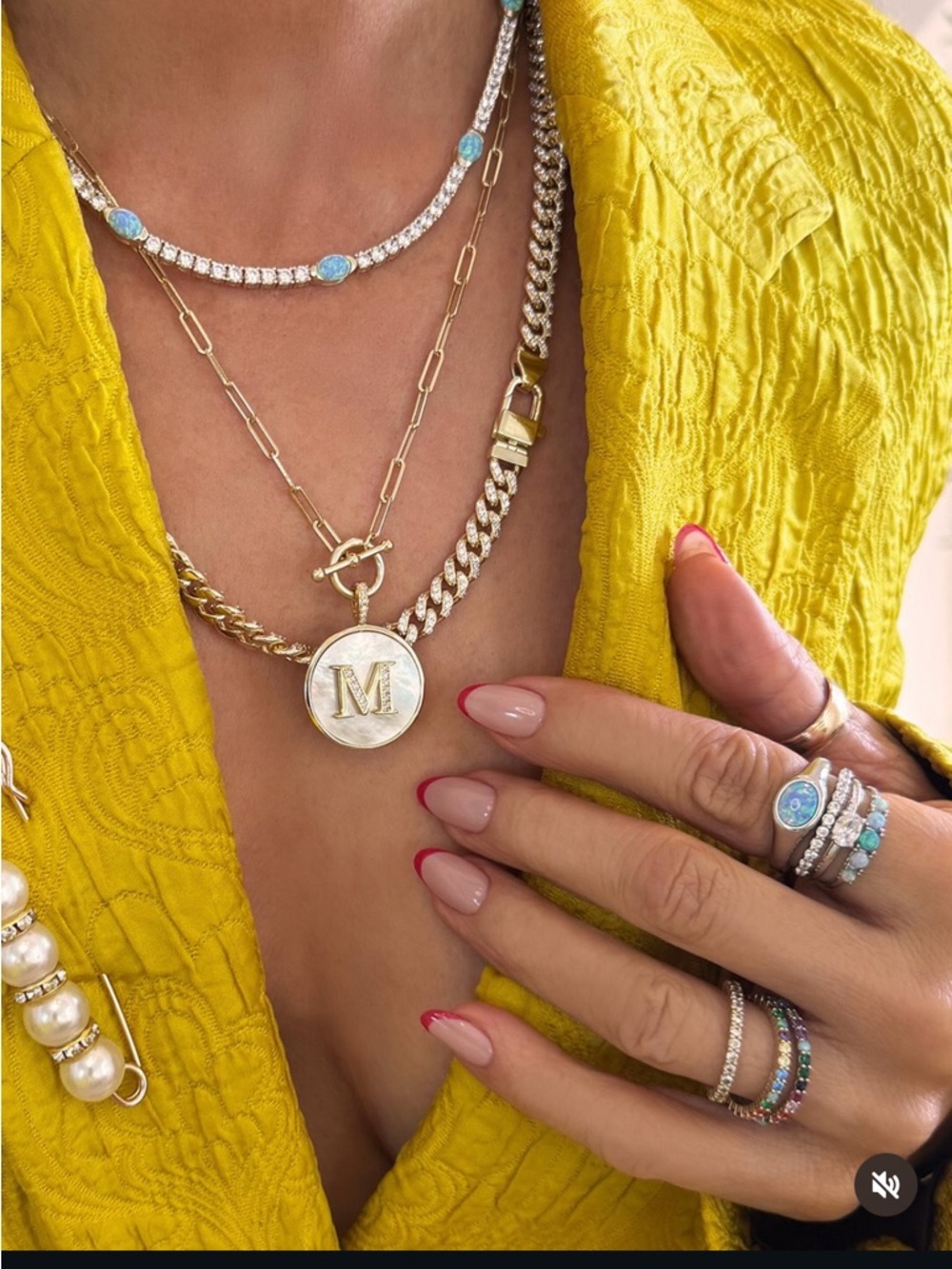 NWT Melinda Maria Gold/Opal “The Maven Necklace” - Picture 8 of 9